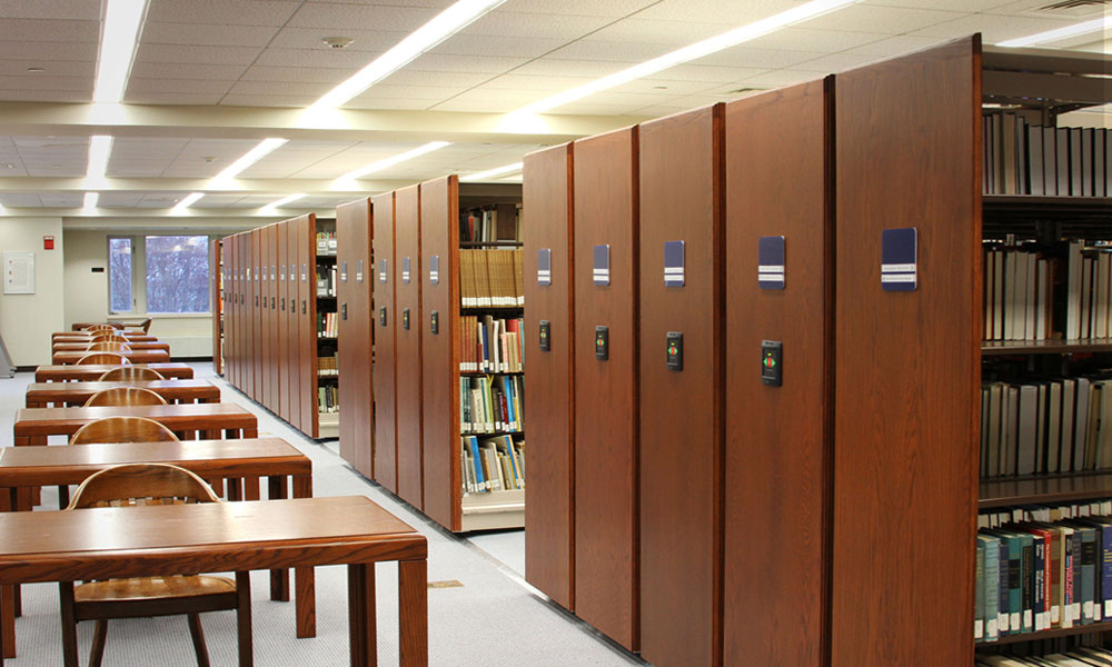 Mobile Aisle Shelving Systems for Library and Book Storage