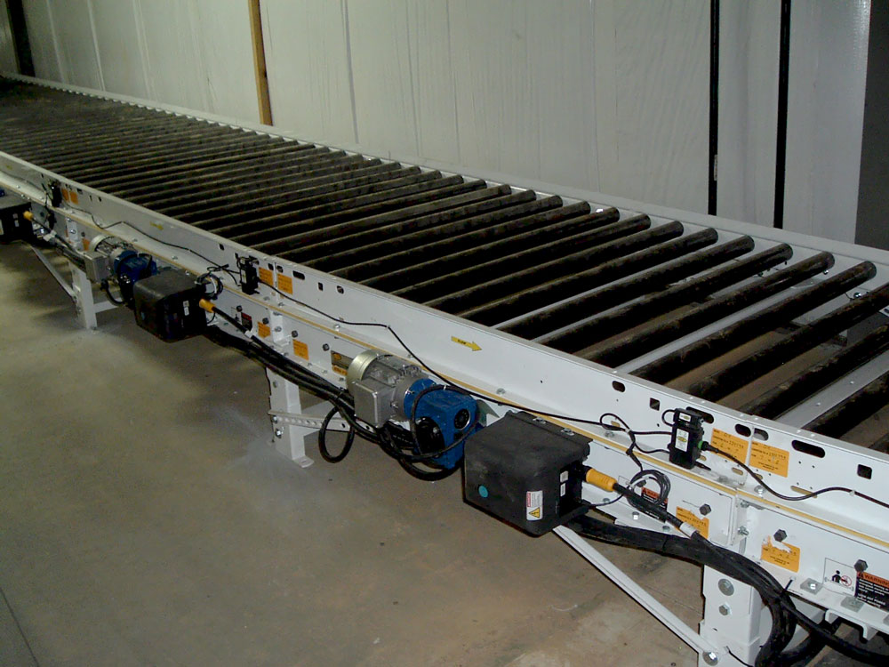Pallet transportation system in Asheboro NC with Hytrol conveyor