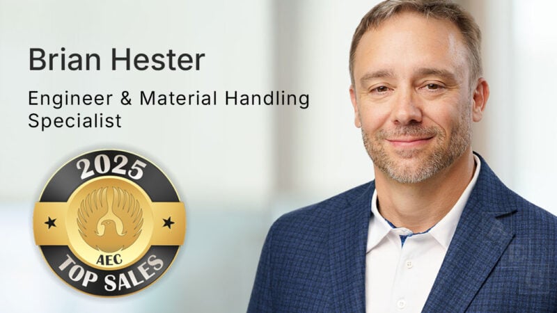 2025 AEC Top Sales Award to Material Handling Specialist Brian Hester