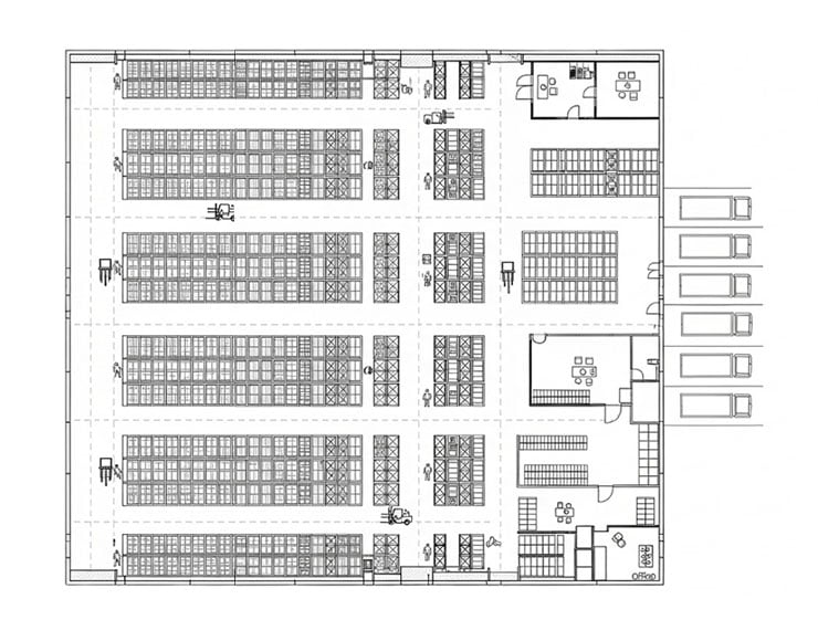 Distribution Center Warehouse Blueprint