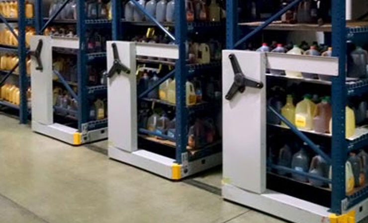 Mobile Rack for Beverage Storage at Arcadia Farms