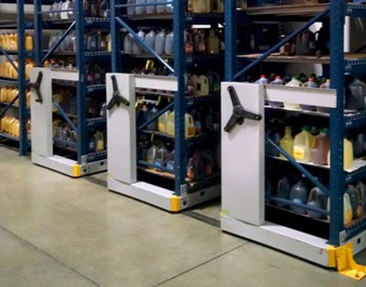Mobile Rack for Beverage Storage at Arcadia Farms