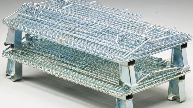 Folding Wire Containers - Collapsible containers for bulk storage.