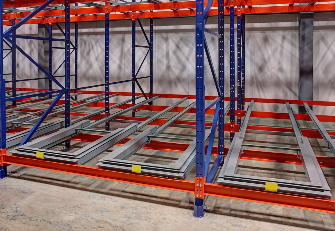 Pushback Storage Rack from 3D Storage Systems